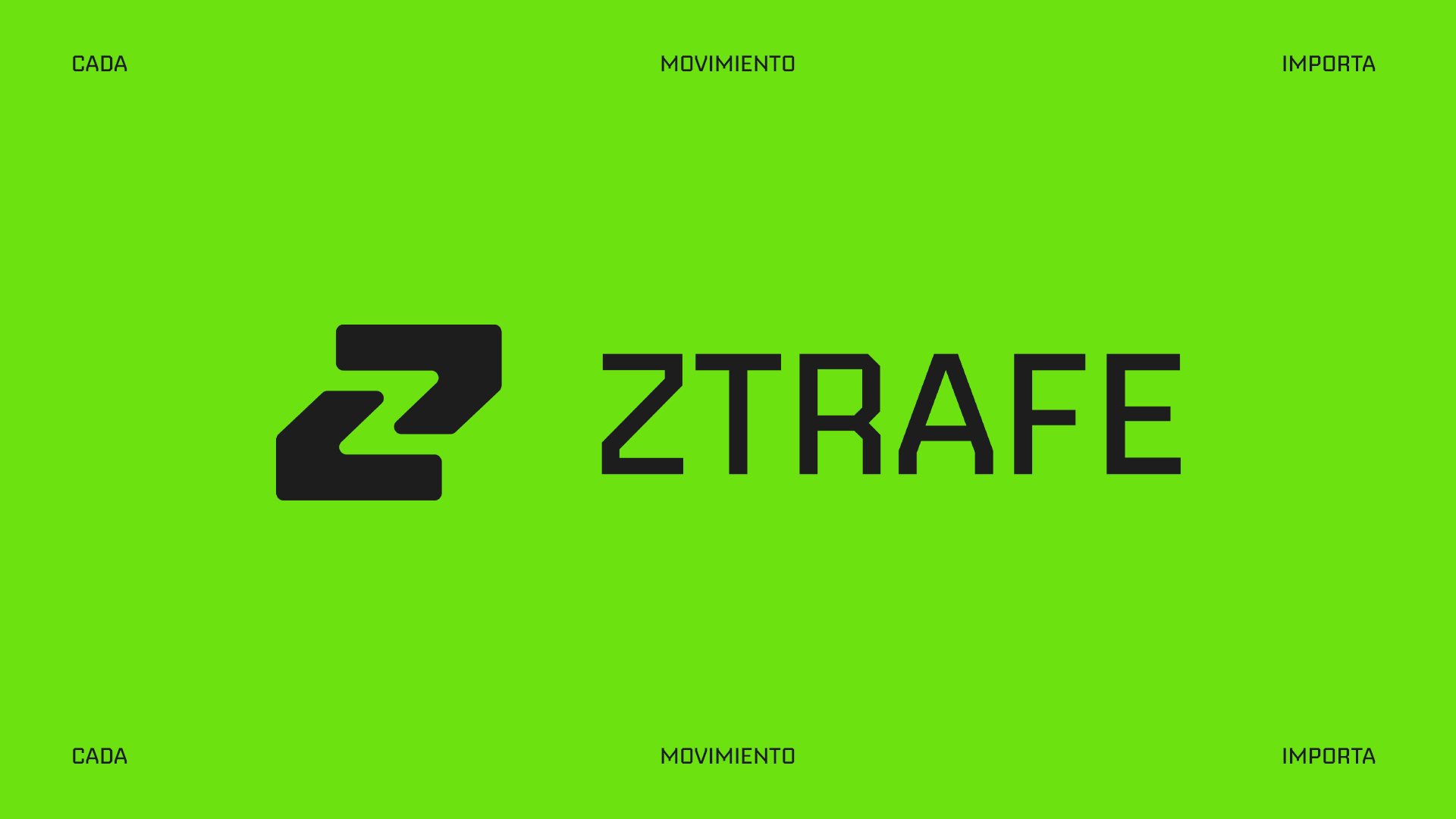 Ztrafe — Logo sobre verde